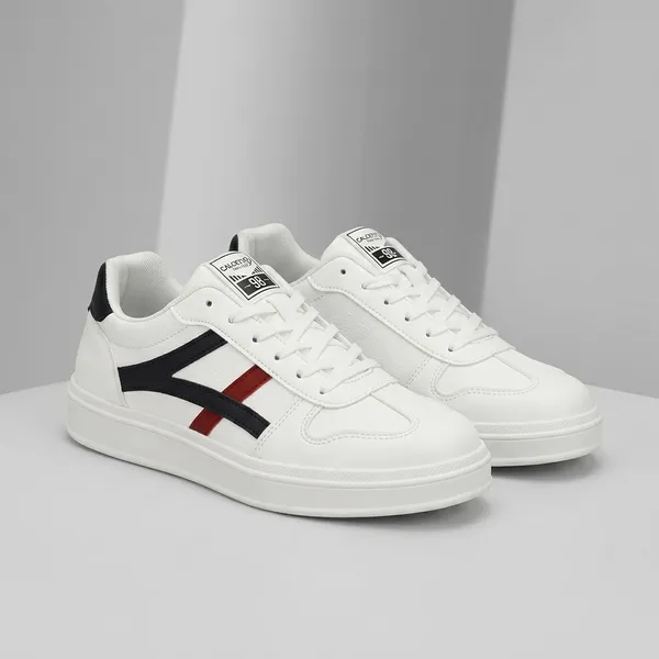 White_And_Black_Rubber_Sole_Casual_Sneakers_For_Men