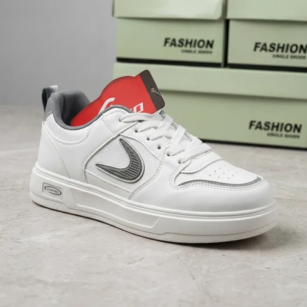White_Rubber_Sole_Casual_Sneakers_For_Men
