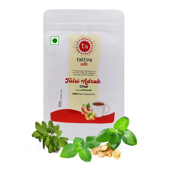 Tattva_Adih_Tulsi_Adrak_Chai_100G,_60+_Cups,_Ctc_Blended_With_Rama_Tulsi,_Shyama_Tulsi,_Vana_Tulsi_&_Dry_Ginger_Premium_Blend_In_Pouch_Packaging