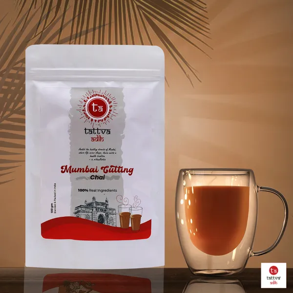 Tattva_Adih_Mumbai_Cutting_Chai,100G,_60+Cups,_Ctc_Blended_With_Elaichi,_Ginger,_Black_Paper_Premium_Blend_In_Pouch_Packaging