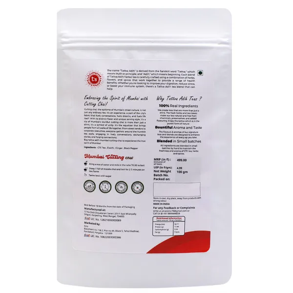 Tattva_Adih_Mumbai_Cutting_Chai,100G,_60+Cups,_Ctc_Blended_With_Elaichi,_Ginger,_Black_Paper_Premium_Blend_In_Pouch_Packaging