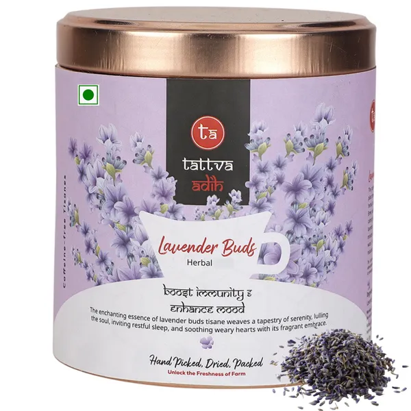 Tattva_Adih_Lavender_Buds_Herbal_Drink,_50Gm_Airtight_Container_30+_Cups,_Caffeine_Free,_High_Antioxidants_Calming_Drink,_Natural_Dried_Loose_Flowers_For_Stress_Relief_&_Better_Sleep,_Refreshing_Hot_Or_Iced