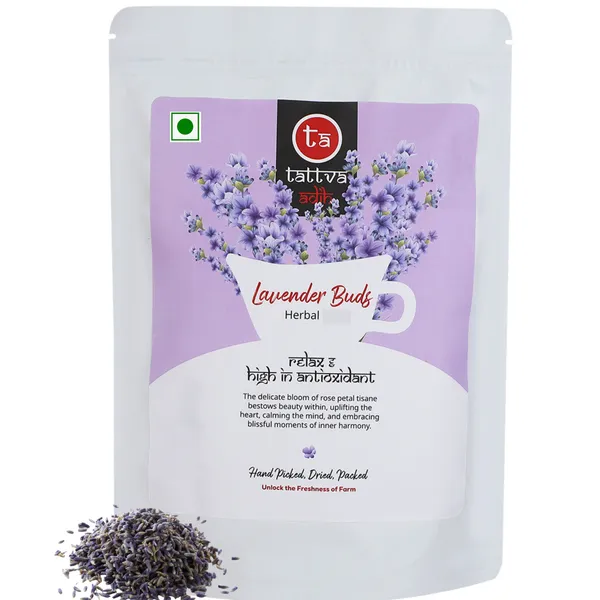 Tattva_Adih_Lavender_Buds_Herbal_Drink,_50Gm_Pouch_30+_Cups,_Caffeine_Free,_High_Antioxidants_Calming_Drink,_Natural_Dried_Loose_Flowers_For_Stress_Relief_&_Better_Sleep,_Refreshing_Hot_Or_Iced