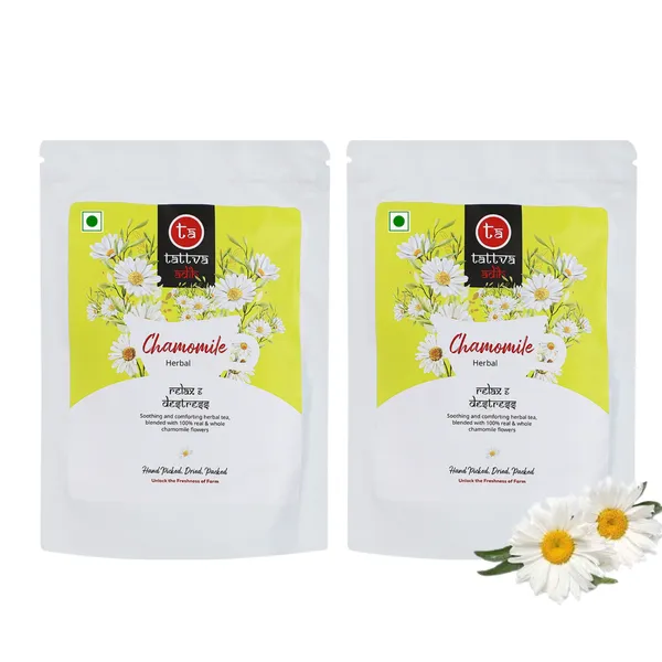 Tattva_Adih_Chamomile_Loose_Flower_Drink,_50_Gm_Pouch_30+_Cups,_Promotes_Good_Sleep_&_Stress_Relief,_Soothing_For_Relaxation,_Caffeine_Free,_Natural_Dried_Flowers_Based_Herbal_Drink_Pack_Of_2