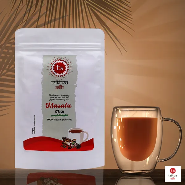 Tattva_Adih_Masala_Chai,_100G,_60+Cups,Ctc_Blended_With_Cardomon,_Dry_Ginger,_Cloves,_Black_Pepper,_Cinamon_&_Other_Species_Pouch_Packaging