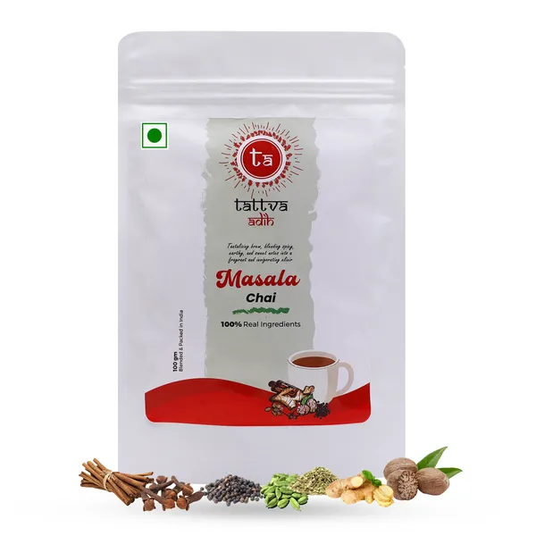 Tattva_Adih_Masala_Chai,_100G,_60+Cups,Ctc_Blended_With_Cardomon,_Dry_Ginger,_Cloves,_Black_Pepper,_Cinamon_&_Other_Species_Pouch_Packaging