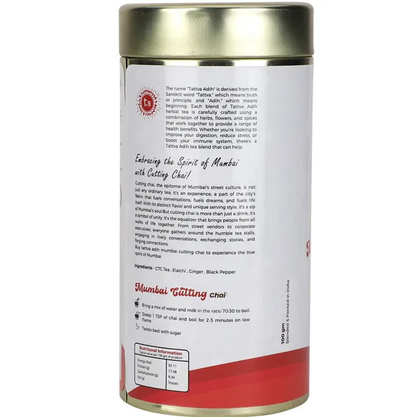 Tattva_Adih_Masala_Chai,100G,_60+Cups,_Ctc_Blended_With_Cardomom,_Dry_Ginger,_Cloves,_Black_Pepper,_Cinnamon_&_Other_Spices_Airtight_Container