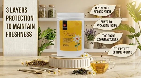 Tattva_Adih_Chamomile_Green_Tea_100G,_60+_Cups_|_Stress_Relief_&_Good_Sleep_I_Whole_Leaf_Green_Tea_&_Pure_Flower_Buds_Of_Chamomile|Loose_Leaves_(100_Grams_(Ziplock_Pouch))
