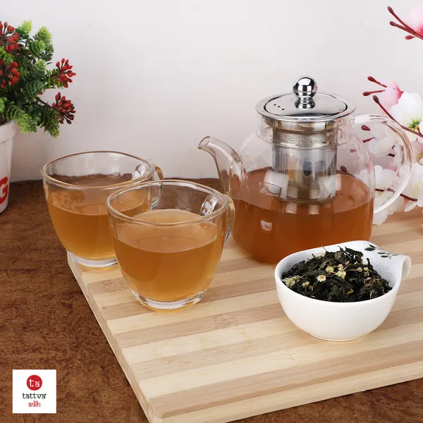 Tattva_Adih_Chamomile_Green_Tea_100G,_60+_Cups_|_Stress_Relief_&_Good_Sleep_I_Whole_Leaf_Green_Tea_&_Pure_Flower_Buds_Of_Chamomile|Loose_Leaves_(100_Grams_(Ziplock_Pouch))