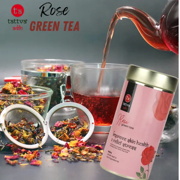 Tattva_Adih_Rose_Green_Tea_100G_60+_Cups_|_Whole_Leaf_Green_Tea_With_Natural_Rose_Petals_|_Refreshing_Floral_Aroma_|_For_Glowing_Skin_&_Wellness_|_100G_Tin_Box