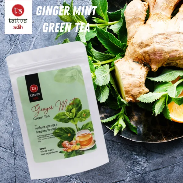 Tattva_Adih_Ginger_Mint_Green_Tea_100G_60+_Cups_|_Aids_Digestion_|_Refreshing_Whole_Green_Tea_&_Natural_Ginger_Mint_(100_Grams_(Ziplock_Pouch))