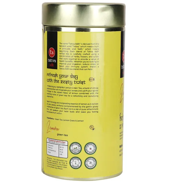 Tattva_Adih_Lemon_Green_Tea_100G_60+_Cups_|_All_Natural_Ingridients,_No_Natural_Or_Aritificial_Flavours,_Zero_Calories_-_Improves_Metabolism_&_Reduces_Waist_I_Loose_Leaves_(100_Grams_-_Airtight_Container)