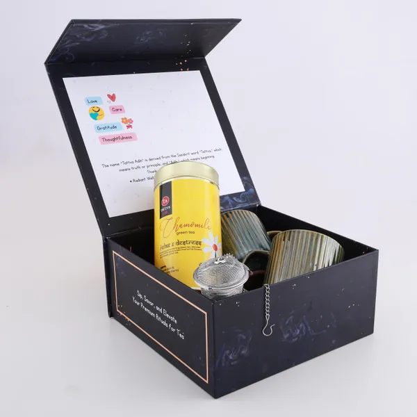 Tattva_Adih_Assorted_Tea_Gift_Hamper_|_Chamomile_Green_Tea,_Steel_Infuser_&_2_Ceramic_Cups_|_Set_Of_4