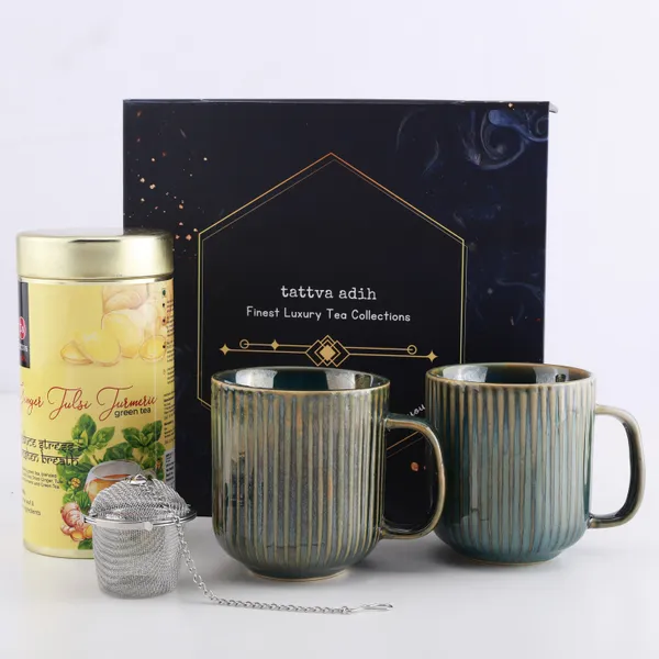 Tattva_Adih_Ginger_Tulsi_Turmeric_Green_Tea_Gift_Hamper_|_Premium_Gift_Box_With_100G_Ginger_Tulsi_Turmeric_Green_Tea,_Stainless_Steel_Infuser_&_2_Ceramic_Cups_|_Luxury_Wellness_Gift_Set_For_Festive,_Corporate_&_Personal_Gifting