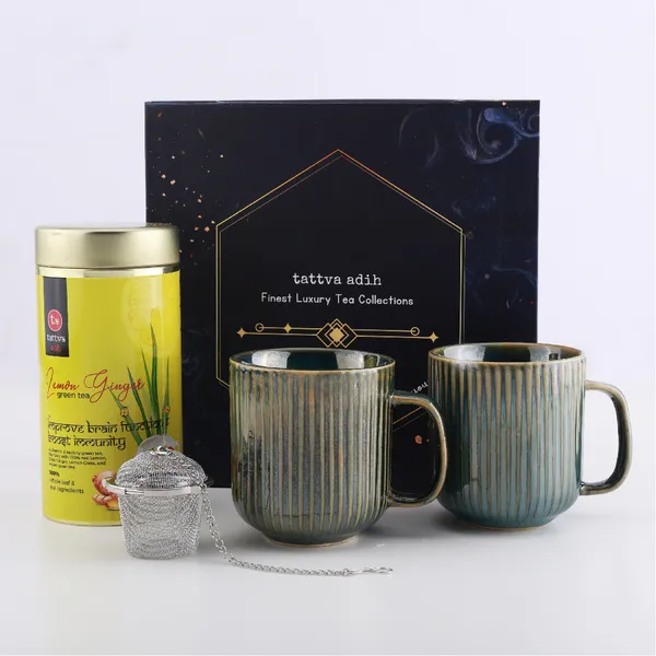 Tattva_Adih_Gift_Hamper_|_Premium_Gift_Set_With_100G_Lemon_Ginger_Green_Tea,_Stainless_Steel_Infuser_&_2_Ceramic_Cups_|_Luxury_Wellness_Tea_Gift_Box_For_Festive,_Corporate_&_Personal_Gifting