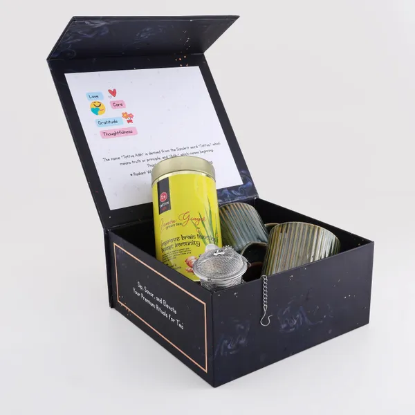 Tattva_Adih_Gift_Hamper_|_Premium_Gift_Set_With_100G_Lemon_Ginger_Green_Tea,_Stainless_Steel_Infuser_&_2_Ceramic_Cups_|_Luxury_Wellness_Tea_Gift_Box_For_Festive,_Corporate_&_Personal_Gifting