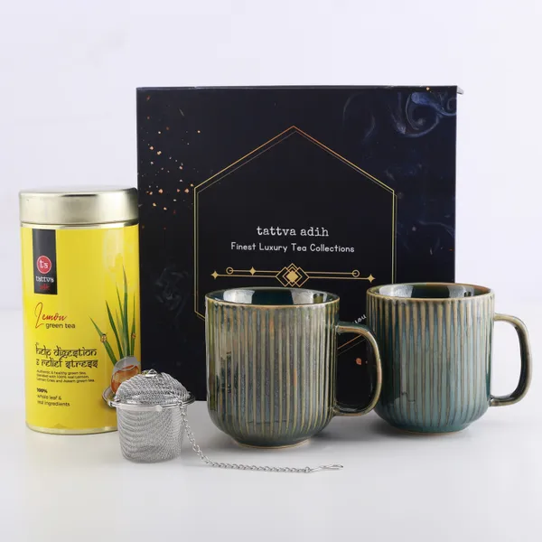 Tattva_Adih_Gift_Hamper_|_Premium_Tea_Gift_Box_With_100G_Lemon_Green_Tea,_Stainless_Steel_Infuser_&_2_Ceramic_Cups_|_Luxury_Wellness_Gift_Set_For_Festive,_Corporate_&_Personal_Gifting
