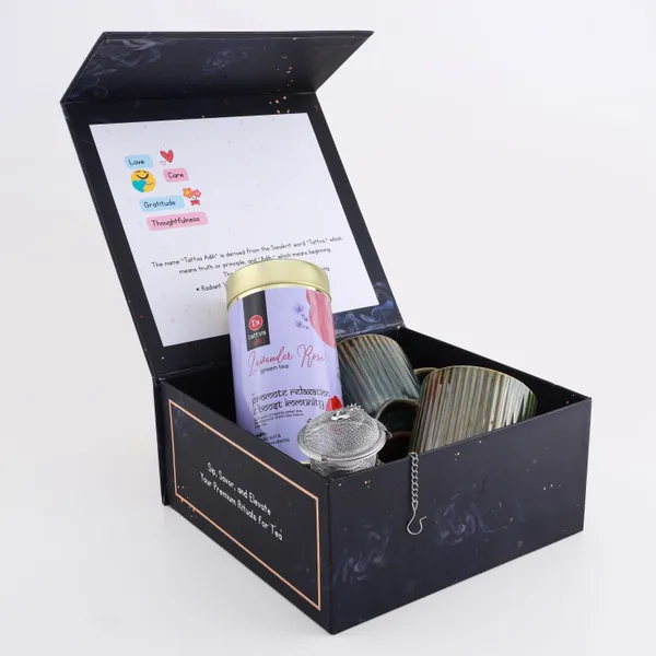 Tattva_Adih_Gift_Hamper_|_Premium_Floral_Gift_Set_With_100G_Lavender_Rose_Green_Tea,_Stainless_Steel_Infuser_&_2_Ceramic_Cups_|_Luxury_Wellness_Gift_Box_For_Festive,_Corporate_&_Personal_Gifting