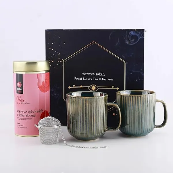 Tattva_Adih_Gift_Hamper_|_Premium_Gift_Box_With_100G_Rose_Green_Tea,_Stainless_Steel_Infuser_&_2_Ceramic_Cups_|_Luxury_Wellness_Gift_Set_For_Festive,_Corporate_&_Personal_Gifting