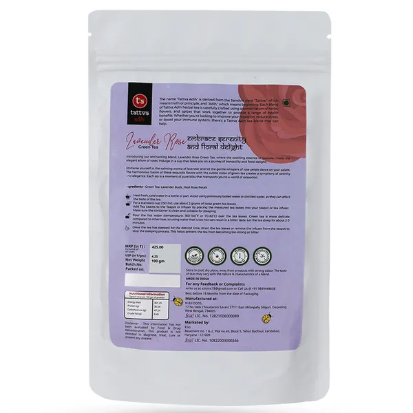 Tattva_Adih_Lavender_Rose_Green_Tea_100G_60+_Cups_I_100%_Whole_Leaf_And_Real_Ingridients_I_Loose_Leaves_I_Relax_&_Sleep_(100_Grams_-_Ziplock_Pouch)