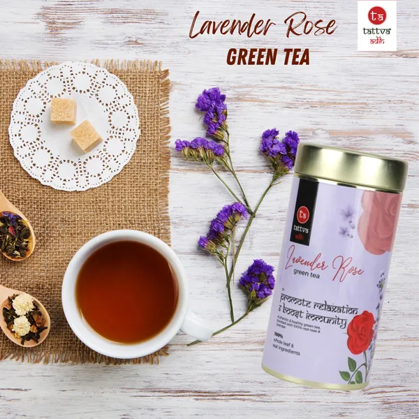 Tattva_Adih_Lavender_Rose_Green_Tea_100G,_60+_Cups_I_100%_Whole_Leaf_And_Real_Ingridients_I_Loose_Leaves_I_Relax_&_Sleep_(100_Grams_-_Airtight_Container)