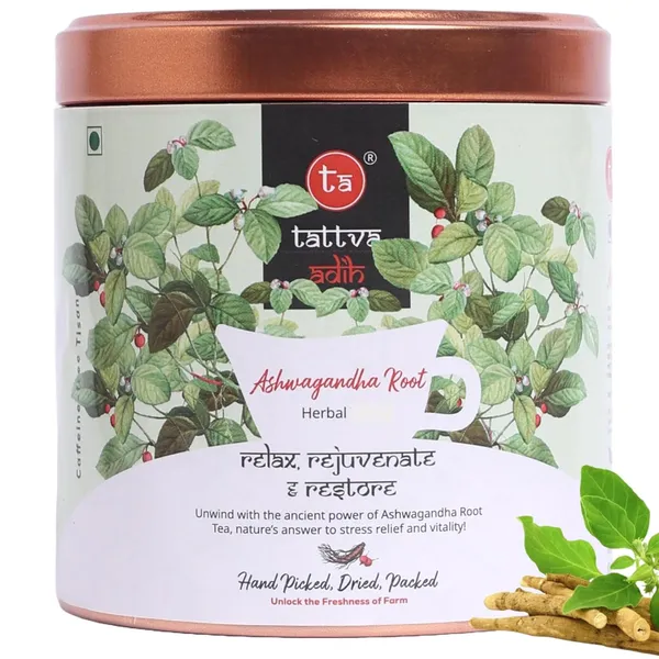Tattva_Adih_Ashwagandha_Root_Drink_100G,_60+_Cups_Natural_Ayurvedic_Stress_Relief,_Energy_&_Immunity_Support_Ashwagandha_Herbal_Drink_In_Airtight_Tin_100G