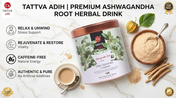 Tattva_Adih_Ashwagandha_Root_Drink_100G,_60+_Cups_Natural_Ayurvedic_Stress_Relief,_Energy_&_Immunity_Support_Ashwagandha_Herbal_Drink_In_Airtight_Tin_100G