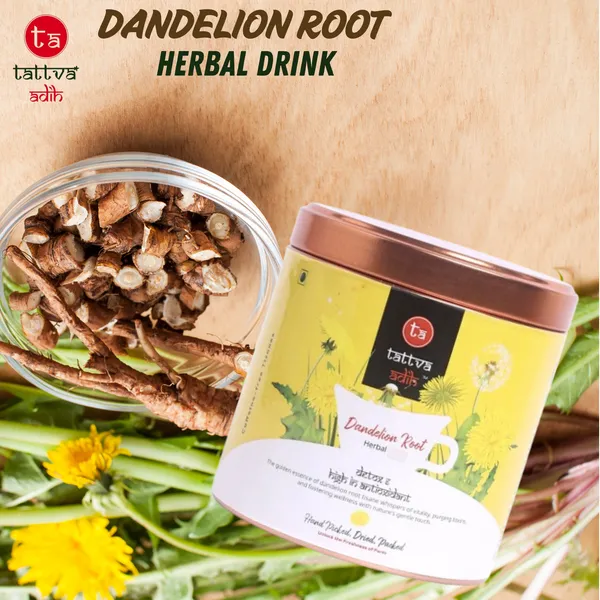 Tattva_Adih_Pure_Dandelion_Root_|_50_Gm_Tin,_25+_Cups|_Caffeine_Free_|_Liver_Cleanse_|_Digestion_Support_-_Gut_Health_|_Powerhouse_Of_Antioxidants_I_Single_Ingredient_|_Natural_Herbal_Infusion