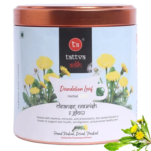 Tattva_Adih_Dandelion_Leaf_Drink_50G,_30+_Cups,_Powerhouse_Of_Antioxidants,_Herbal_Tisane,_Caffeine_Free,_Hot_Drink_(50G_-_Leaf_Herbal)