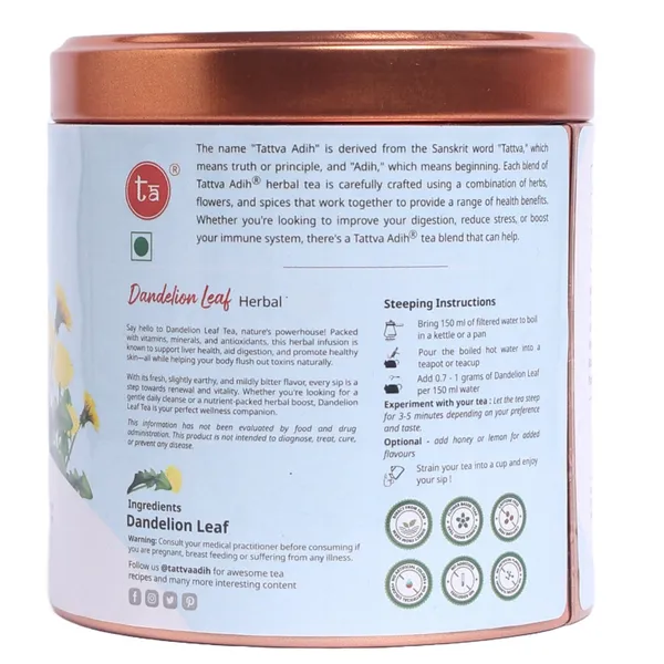 Tattva_Adih_Dandelion_Leaf_Drink_50G,_30+_Cups,_Powerhouse_Of_Antioxidants,_Herbal_Tisane,_Caffeine_Free,_Hot_Drink_(50G_-_Leaf_Herbal)