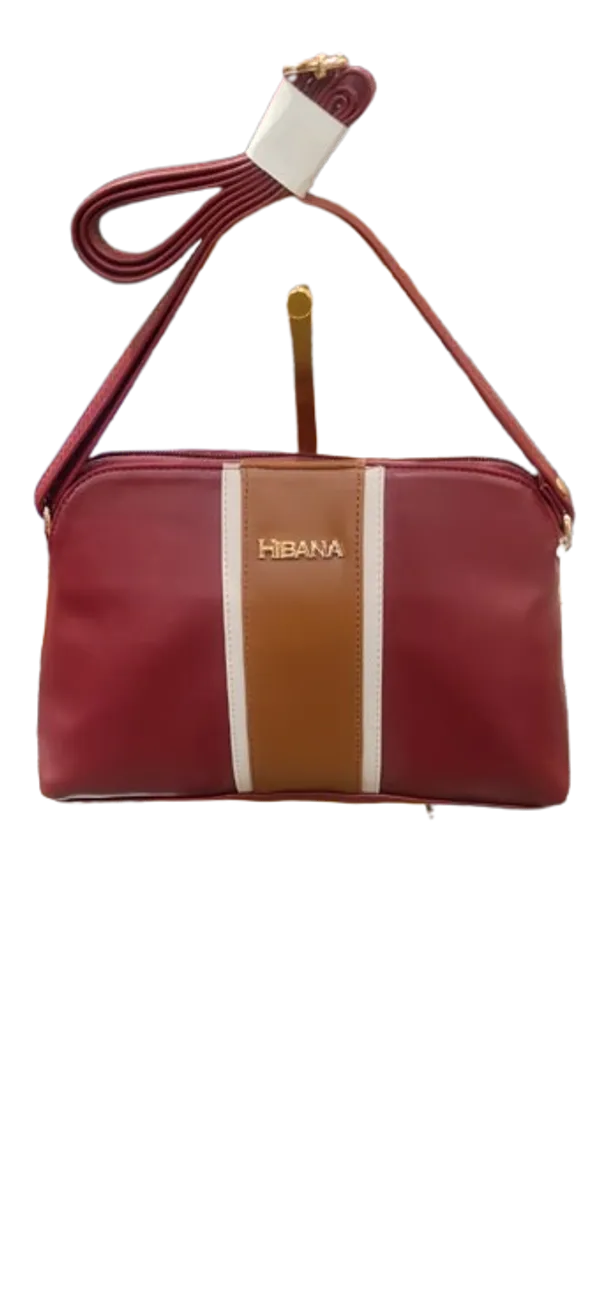 Maroon_Vegan_Leather_Striped_Detail_Crossbody_Bag_For_Women