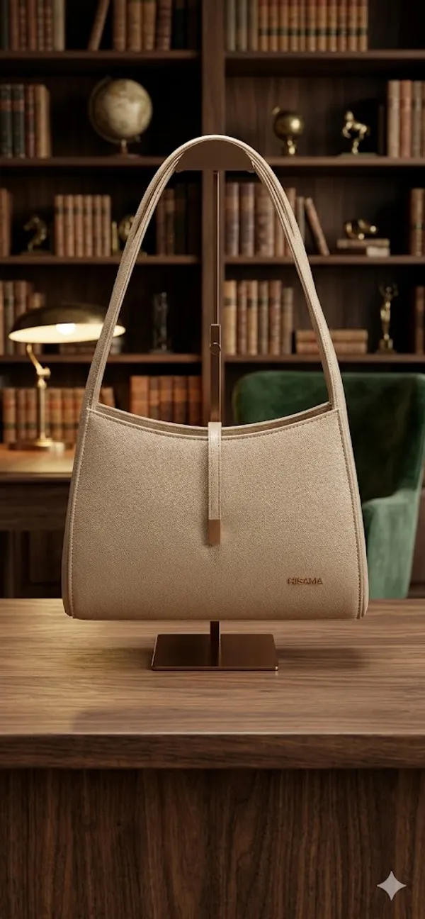 Gold_Vegan_Leather_Structured_Bag_For_Women