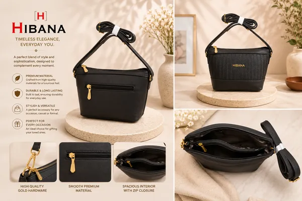 Black_Vegan_Leather_Chevron_Textured_Handbag_For_Women