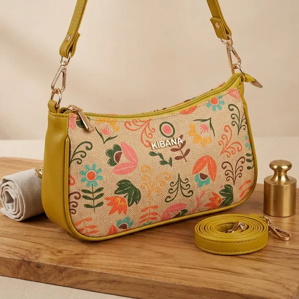 Beige_And_Yellow_Canvas_Floral_Print_Yellow_Trim_Shoulder_Bag_For_Women