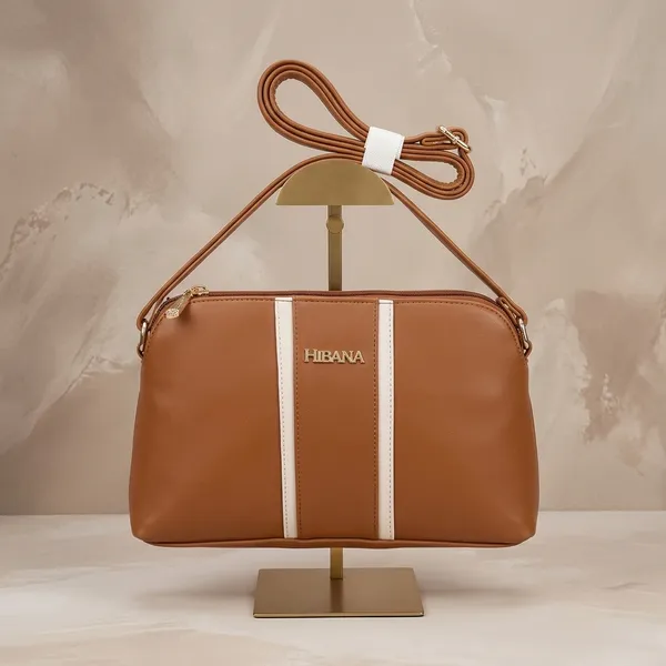 Brown_Vegan_Leather_Striped_Crossbody_Handbag_For_Women