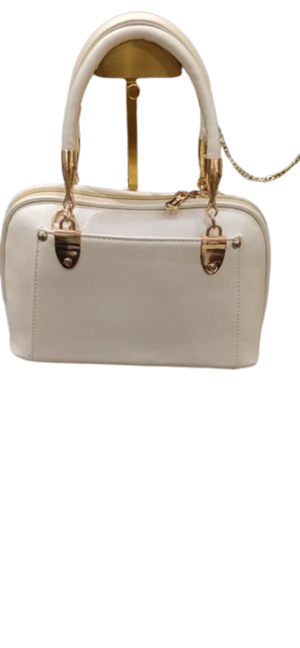 Champagne_Vegan_Leather_Structured_Bag_For_Women