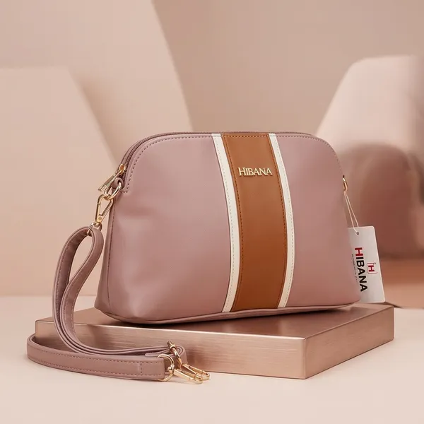 Pink_Vegan_Leather_Striped_Dome_Crossbody_Bag_For_Women