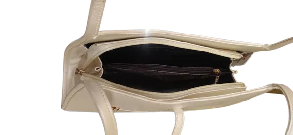 White_Vegan_Leather_Structured_Bag_For_Women