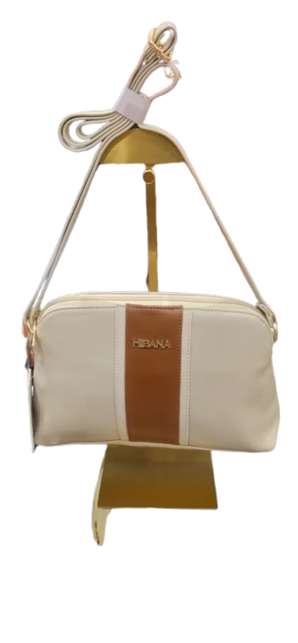 Cream_Vegan_Leather_Brown_Accent_Stripe_Crossbody_Bag_For_Women