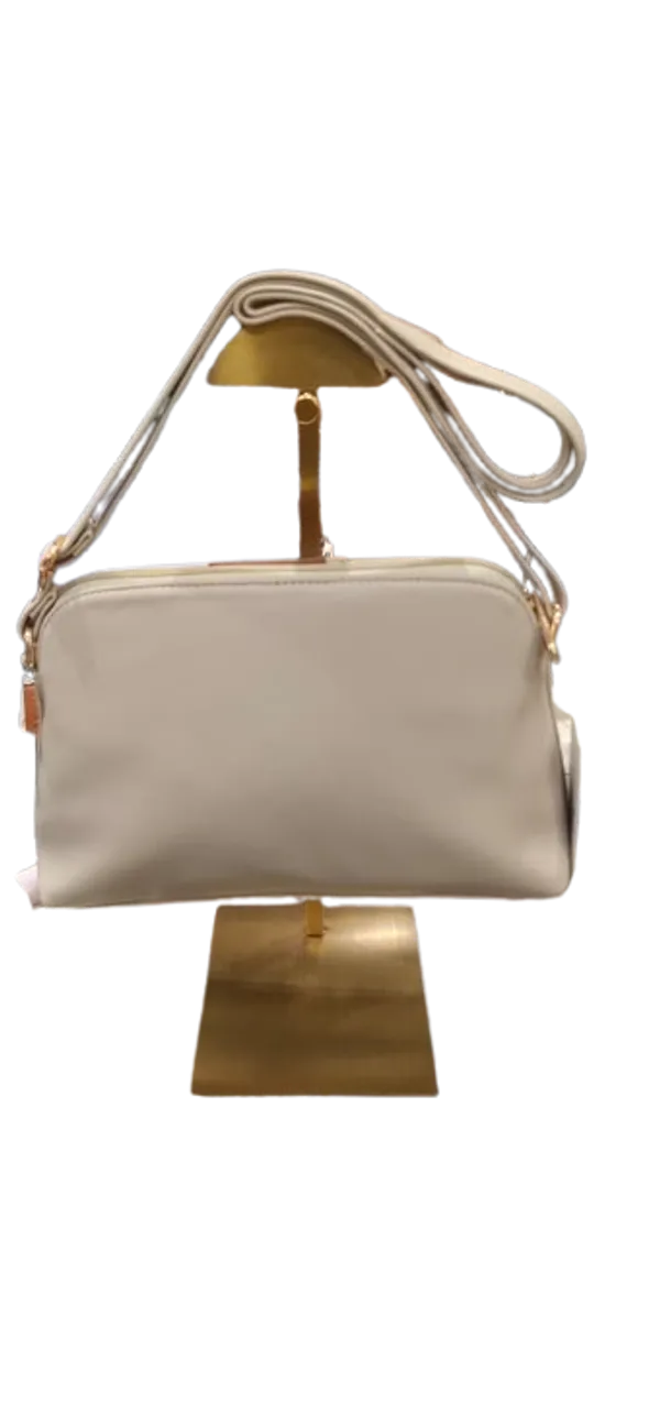 Cream_Vegan_Leather_Brown_Accent_Stripe_Crossbody_Bag_For_Women