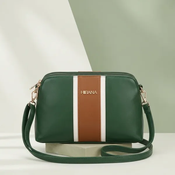 Green_Vegan_Leather_Stripe_Detail_Crossbody_Bag_For_Women