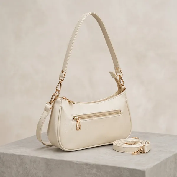 Cream_Vegan_Leather_Hobo_Shoulder_Bag_For_Women