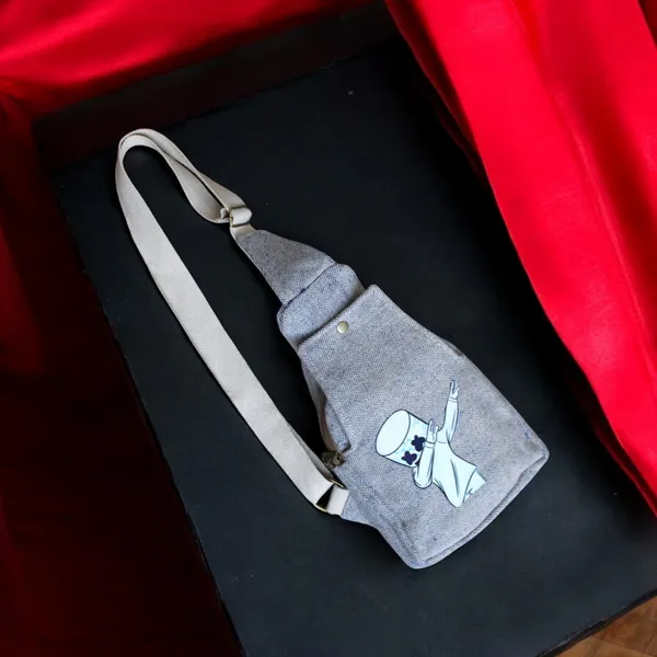 Black_DC_Cotton_Crossbody_Bag_For_Men_&_Women