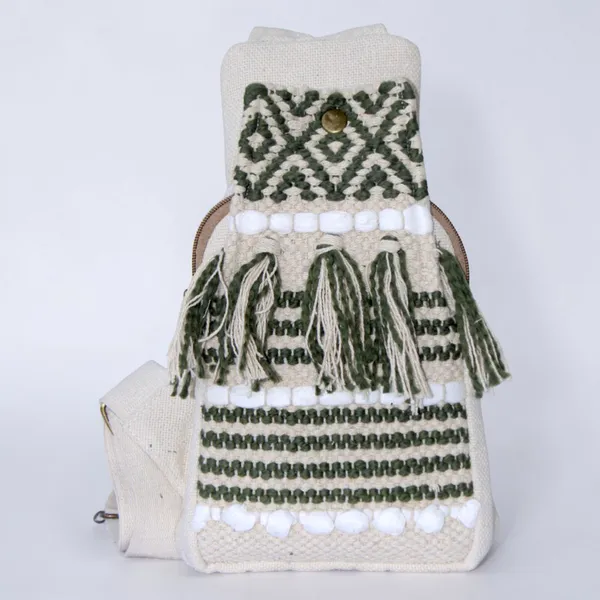 White_Handloom_Cotton_Crossbody_Bag_For_Men_&_Women
