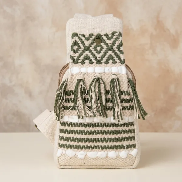 White_Handloom_Cotton_Crossbody_Bag_For_Men_&_Women