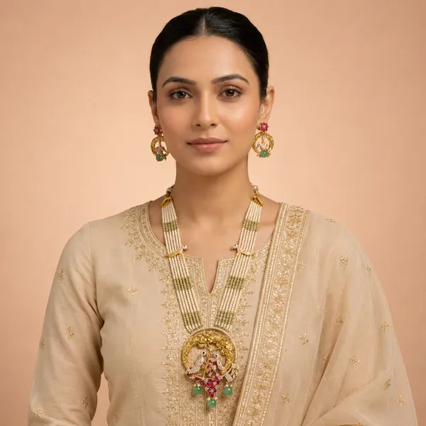 Panchlada_Mor_Chandala_Green_Pearl_Set