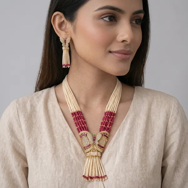 Butterfly_Pearl_Tassel_Necklace_Set