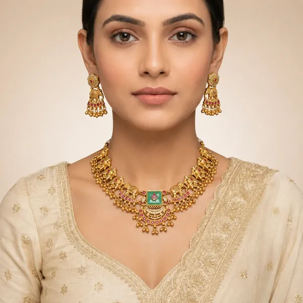 Golden_Jadau_Rajasthani_Necklace_Set