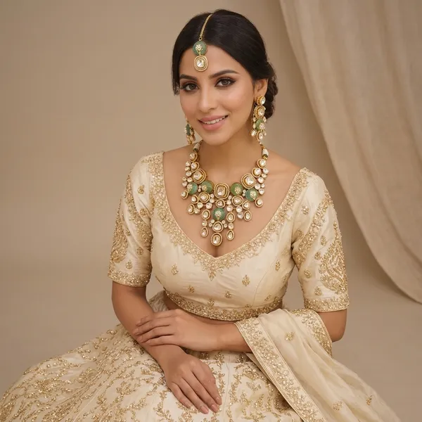 Bridal_Polki_(Uncut_Diamond)_and_Carved_Green_Gemstone_Jewelry_Set