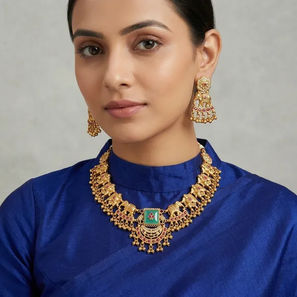 Golden_Jadau_Rajasthani_Necklace_Set